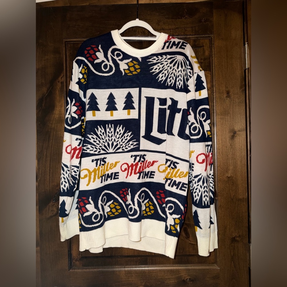 Miller Lite Men's Crewneck Holiday Sweater
